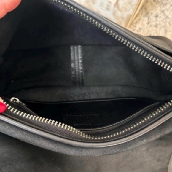 VINTAGE COACH BLACK LEATHER & NICKEL PATRICIA’S LEGACY CROSSBODY SADDLE BAG 9951 - Picture 11 of 15